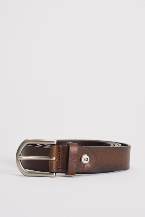 Cintura uomo in pelle marrone
