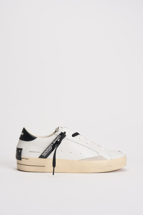 Sneakers uomo in pelle bianche e nere