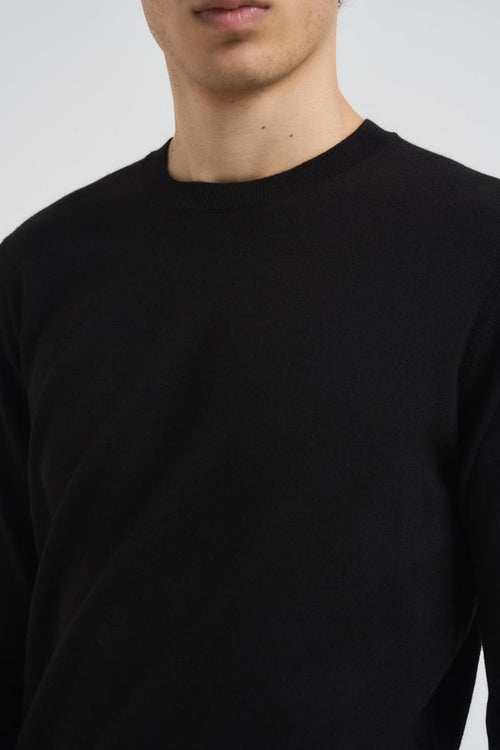 Maglia uomo girocollo nera - 2