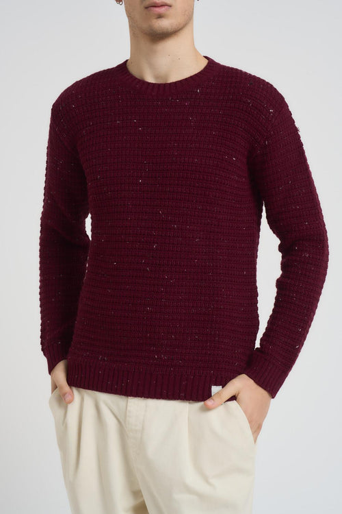 Maglia uomo girocollo bordeaux - 1