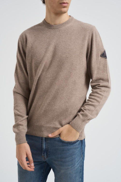 Maglia uomo girocollo tortora - 1