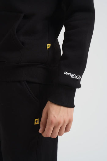 Felpa uomo mezza zip nera - 3