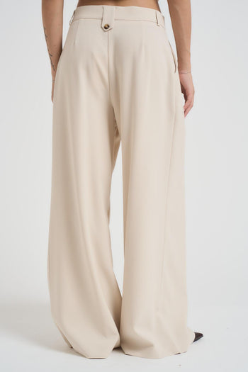 Completo donna gilet e pantalone panna - 8