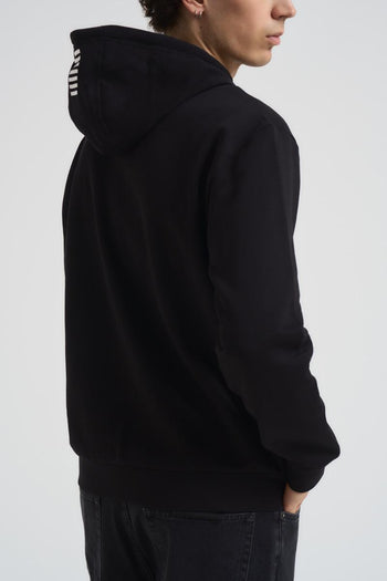 Felpa uomo con cappuccio nera - 5
