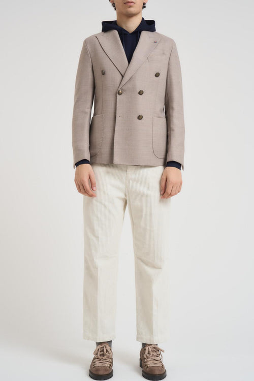 Giacca uomo doppiopetto grigio chiaro - 1