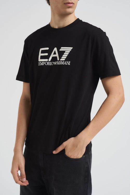 T-shirt uomo girocollo nera - 1