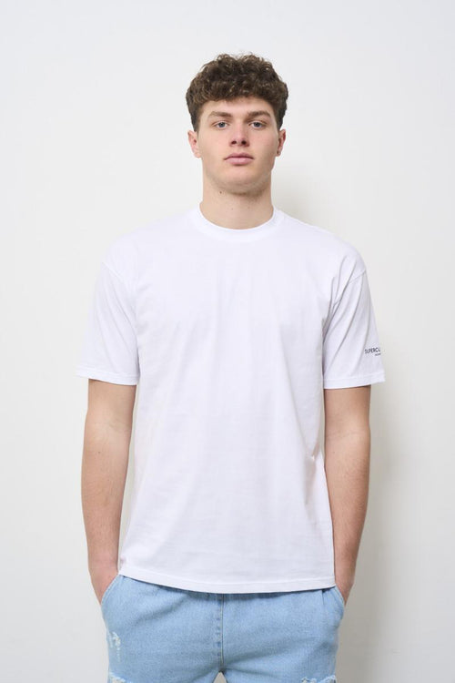 Men's white crew neck t-shirt