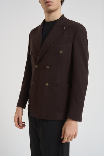 Giacca uomo doppiopetto marrone - 3