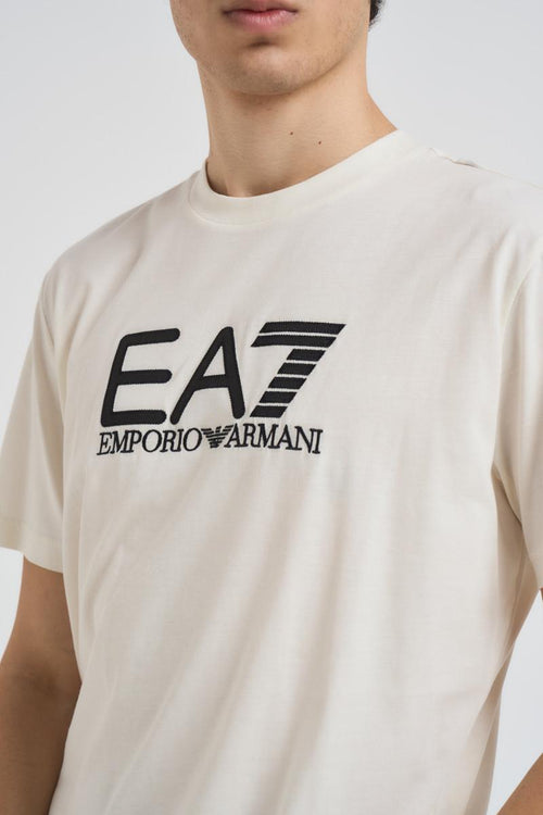 T-shirt uomo girocollo panna - 2