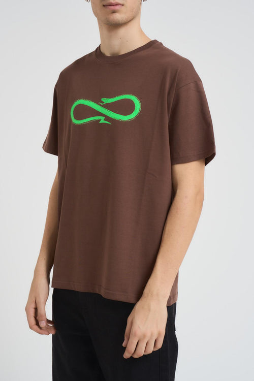 T-shirt uomo marrone e verde fluo - 1