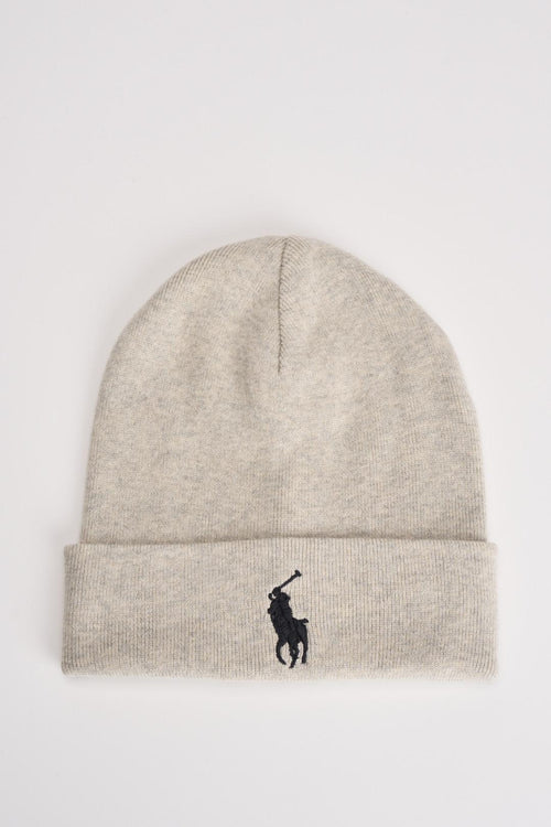 Berretto uomo grigio in cotone pettinato