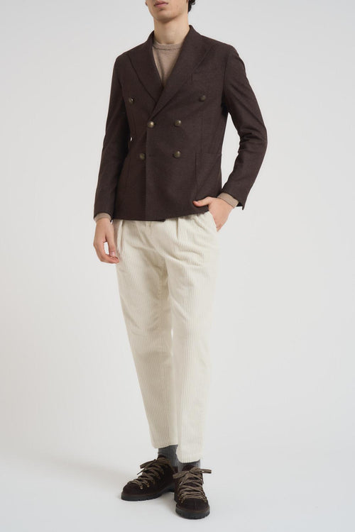 Giacca uomo doppiopetto marrone - 1