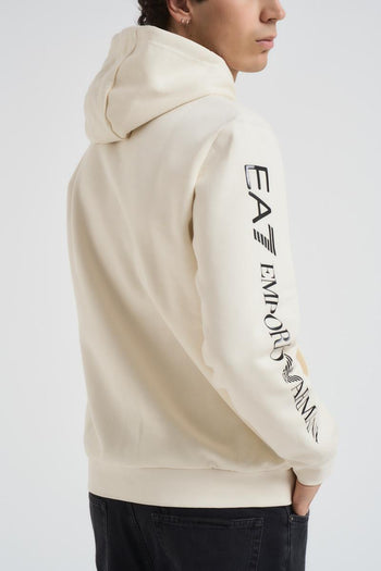 Felpa uomo con cappuccio panna - 3