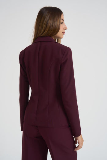 Giacca donna monopetto bordeaux - 3