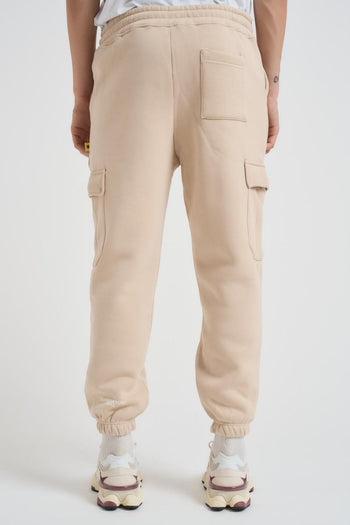 Pantalone tuta jogger uomo beige - 4