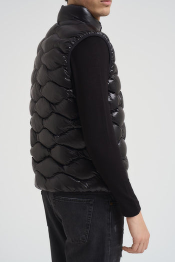 Gilet uomo trapuntato a onde blu - 4