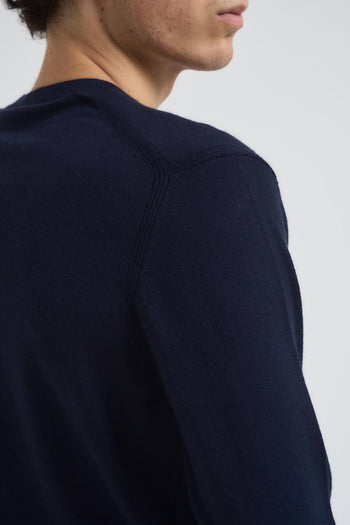 Maglia uomo girocollo blu notte - 4