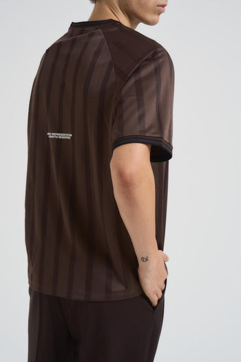 T-shirt uomo girocollo in jersey marrone - 6
