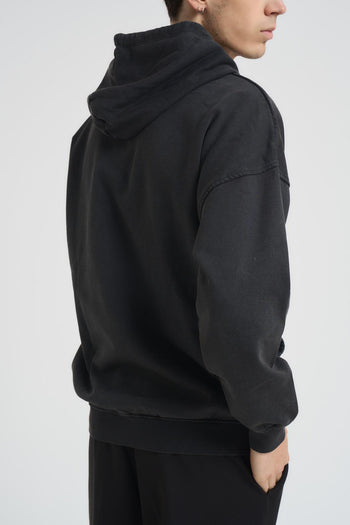 Felpa uomo con cappuccio nera - 3