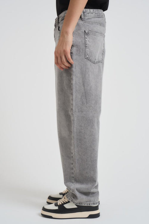 Jeans uomo baggy denim grigio - 2