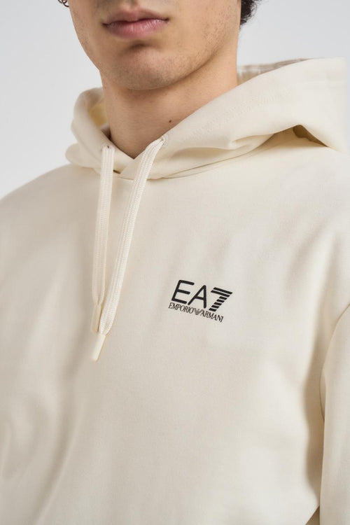 Felpa uomo con cappuccio panna - 2