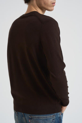 Maglia uomo girocollo marrone - 4