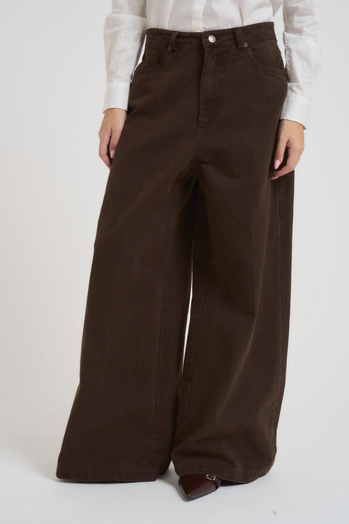 Jeans donna over fit moro