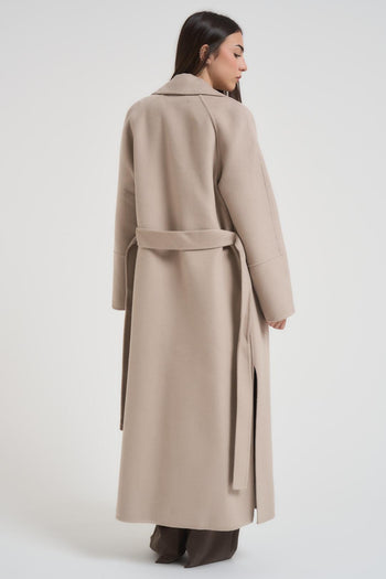 Cappotto donna lungo gesso - 4