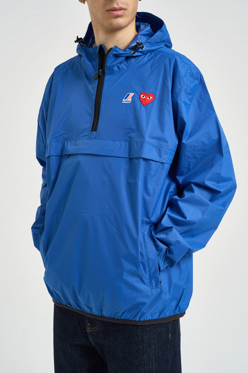 Giubbotto K-Way uomo con cappuccio blu - 2