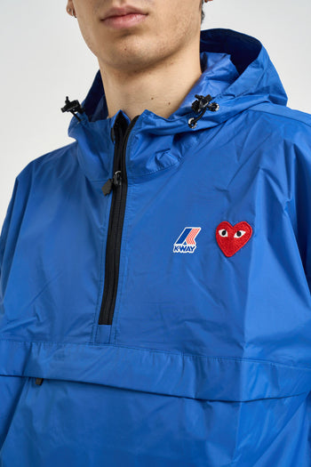 Giubbotto K-Way uomo con cappuccio blu - 3