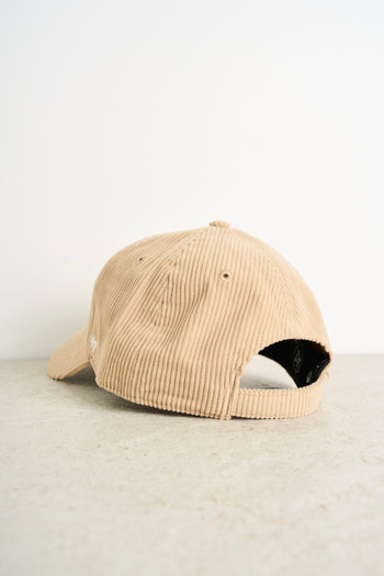 Cappello uomo baseball in velluto beige - 4