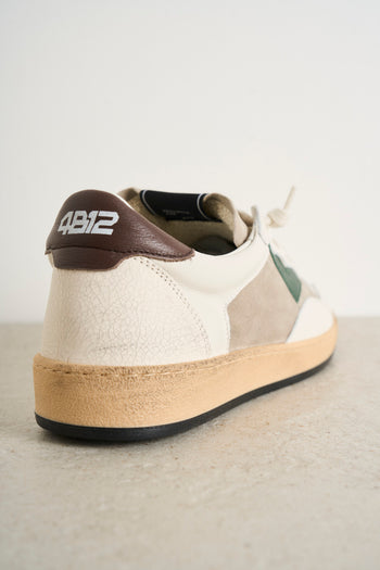 Sneakers uomo Play bianca e marrone - 5