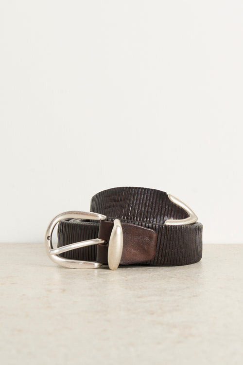 Men's dark brown belt