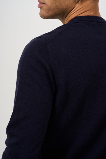 Maglia uomo girocollo blu navy - 5