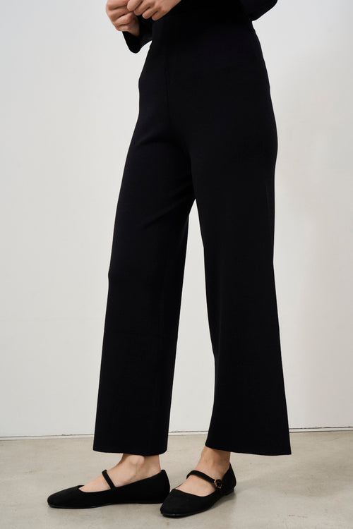 Pantalone donna nero dritto - 2