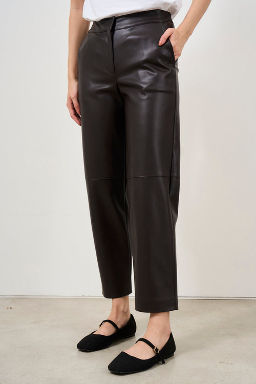 Pantalone dritto donna in ecopelle - 2