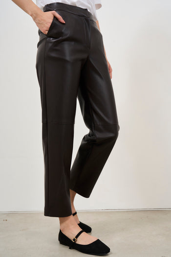 Pantalone dritto donna in ecopelle - 6