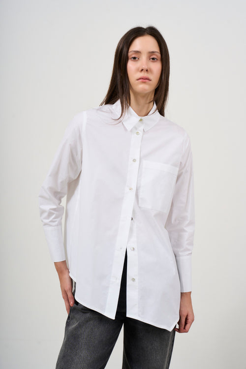 Camicia donna bianca over