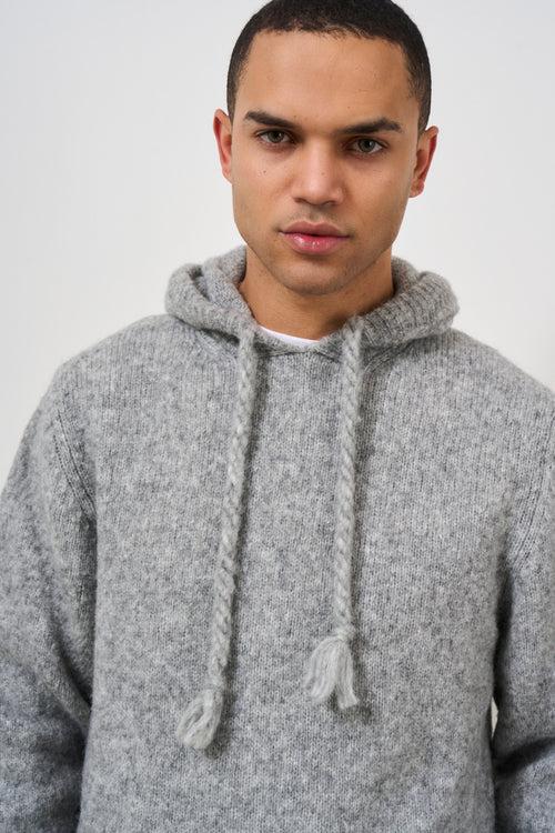 Men's grey knitted sweatshirt - 2