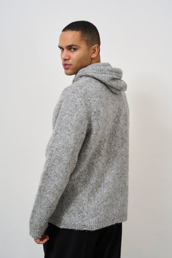 Men's grey knitted sweatshirt - 4