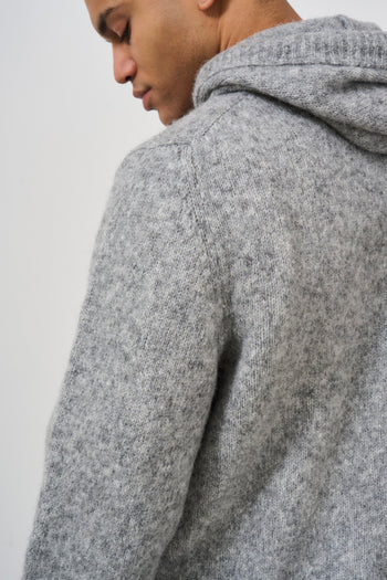 Men's grey knitted sweatshirt - 5