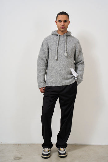 Men's grey knitted sweatshirt - 6