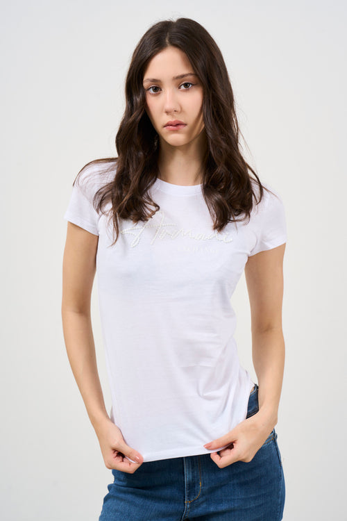 Women's Slim Fit T-Shirt with Logo - 1