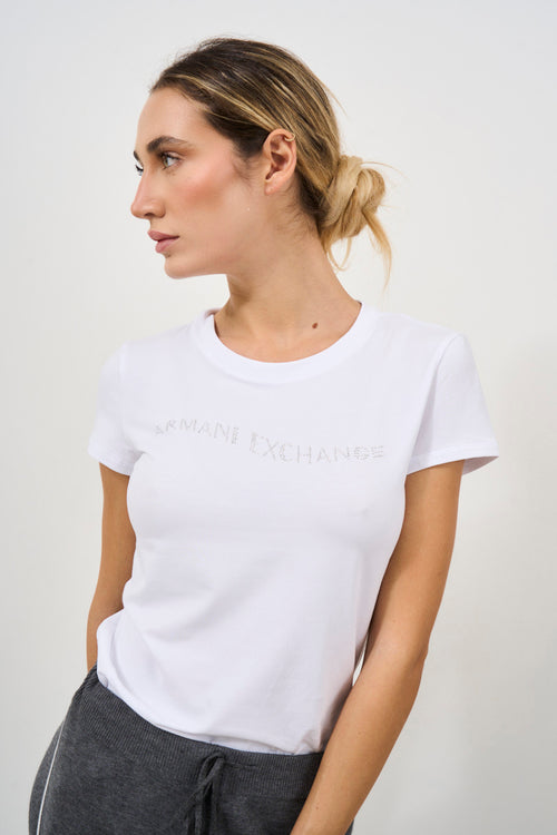 White women's crew neck t-shirt - 2