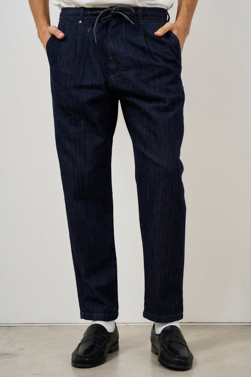 Jeans uomo carrot fit in denim scuro - 1