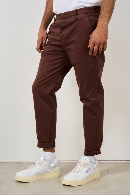 Pantalone uomo chinos in cotone rosso - 2