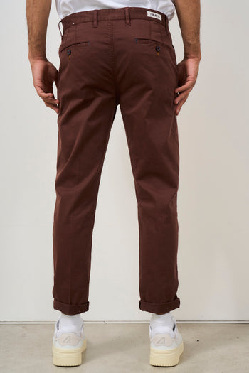 Pantalone uomo chinos in cotone rosso - 4