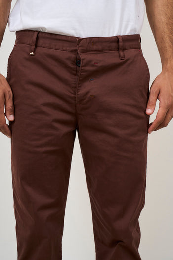 Pantalone uomo chinos in cotone rosso - 6