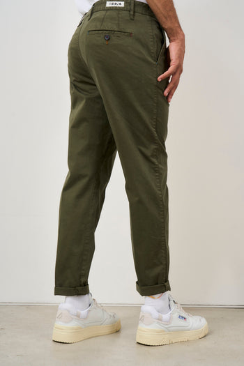 Pantalone uomo chinos in cotone verde - 4