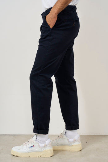 Men's Midnight Blue Cotton Chinos Trousers - 3